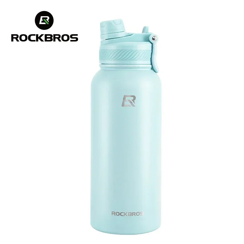 ROCKBROS Thermal Water Bottle Sports Water Bottle Non Slip Stainless Steel Cold And Hot Thermo Cup Cycling Hiking Equip