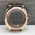 40mm No logo Safety Lock Watch Case Crown Protecting Device With Lever For Seiko Panerai Luminor NH35 Automatic Movement ModPart