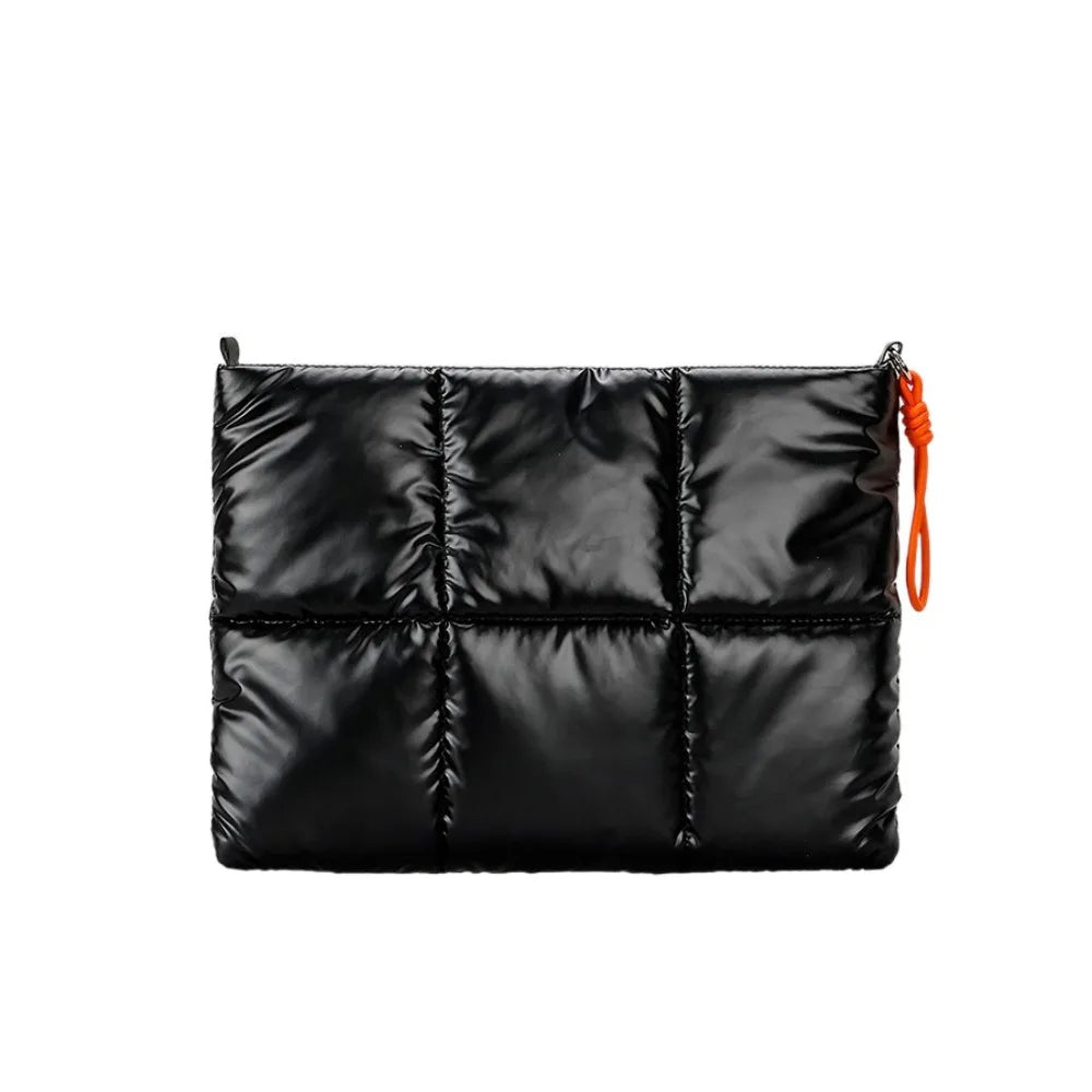 Trendy Puffy Cotton Laptop Bag Waterproof 14 Inch Laptop Sleeve Shockproof Soft Notebook Carrying Case for MacBook/Lenovo/Huawei