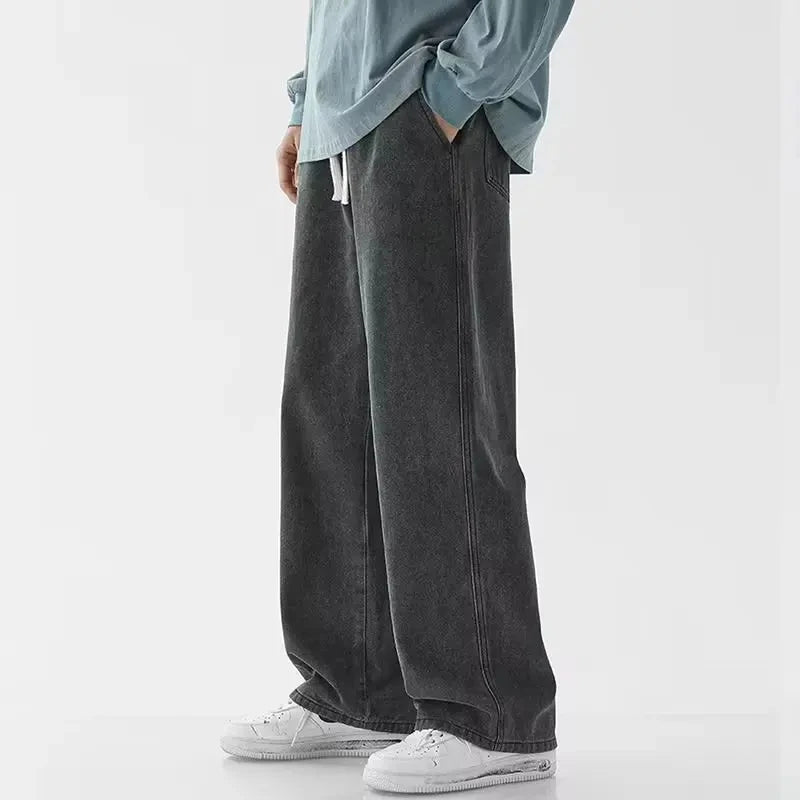 Mens Jeans Large Denim Jeans for Teens Trousers for Men Jean Baggy Pants Men's Fashion Man Male Streetwear Korean Men´s