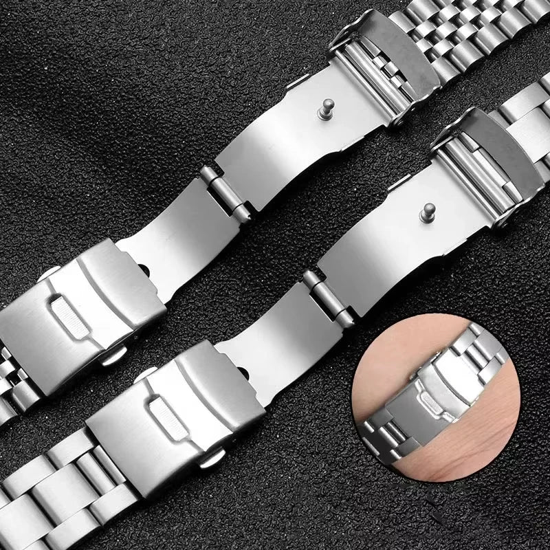 Traditional Watch Strap For Casio Duro Mdv106/107 For Seiko Skx007/Skx009 Diving Steel Metal 20/22mm Watchband Replacement Parts