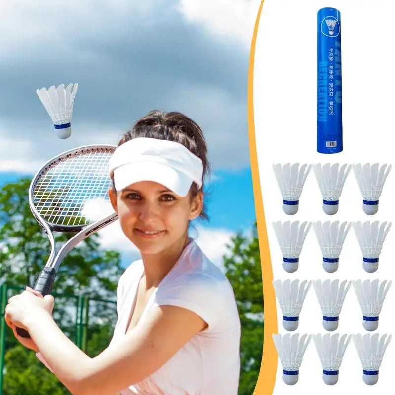 3/6/12X High Durability Feather Shuttles Badminton High Stability Badminton Shuttlecocks for Beginners Badminton Shuttlecocks