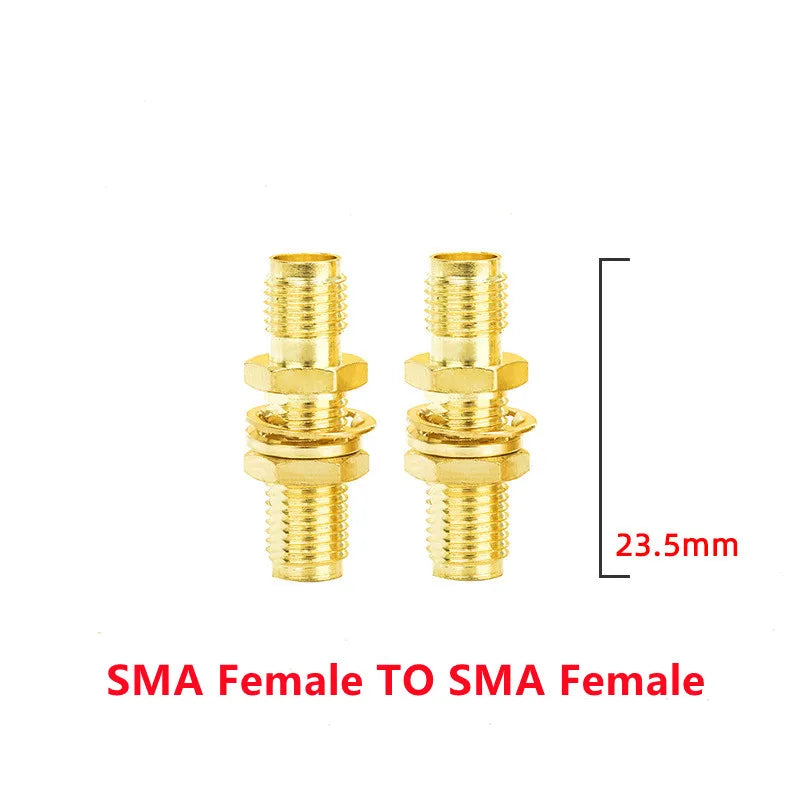 2PCS SMA to SMA Adapter SMA Male Female to Male Female RP SMA Straight 3 Way Right Angle 90 135 Degree RF Connector for Antenna