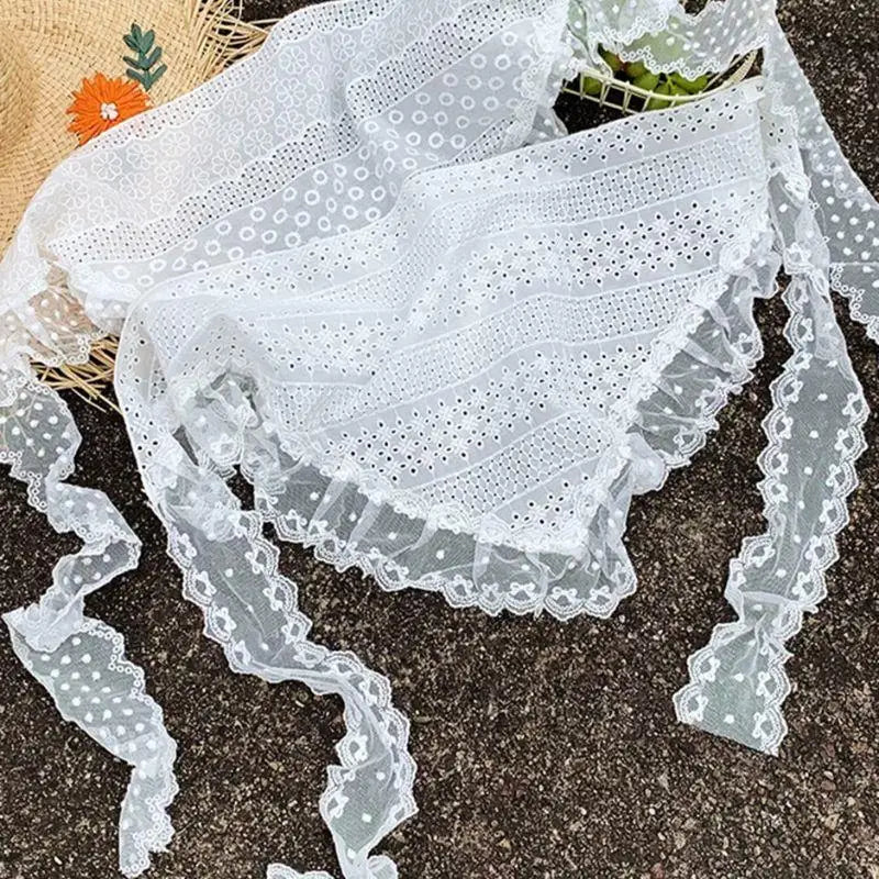 INS Style Triangular Lace Handkerchief Personalized Trendy Layering Of Small Aprons Soft Versatile Korean Headscarf Hair Scarves