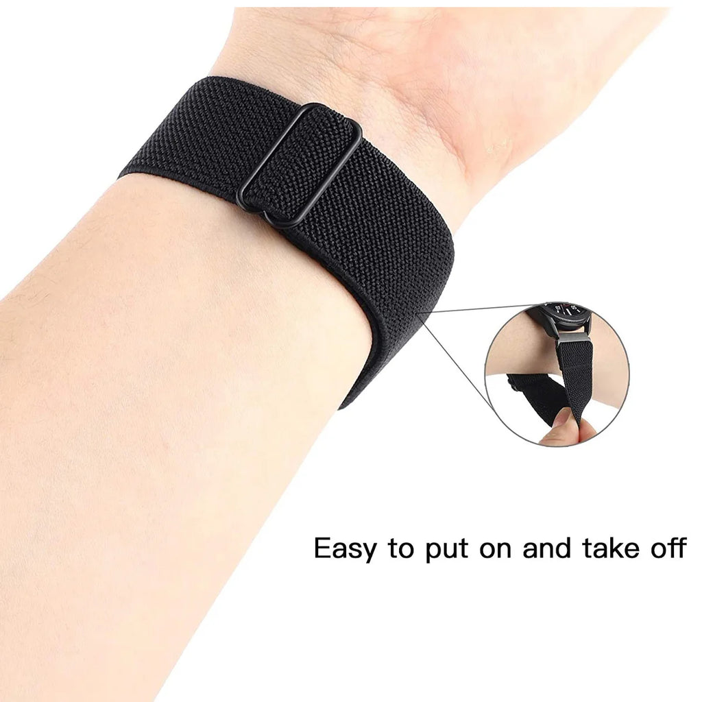Elastic Nylon Loop Watch Band For Huawei Watch Fit3 2 Strap Replacement Wristband For Huawei Fit 5 4 Bracelet Correa Accessories