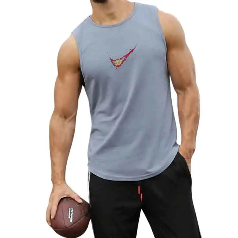 Gym Tank Top Running Sleeveless Shirt Fitness Workout Vest Men Basketball Jersey Training Bodybuilding Workout Stringer Singlets