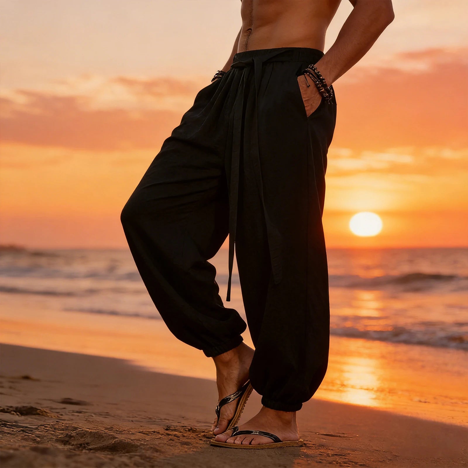 FGKKS Brand New Men Pants Fashion Casual Holiday Comfortable Cotton Loose Style Spring Pants Man Traveling Trousers