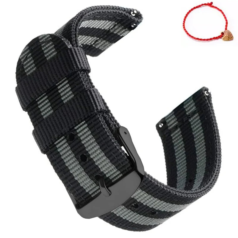 Waterproof Sailcloth Watch Band Quick Release Watch Strap 18mm 20mm  22mm Nylon Watchband