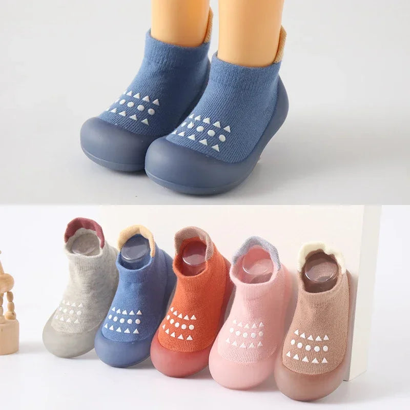 Summer New Combed Cotton Anti slip and Breathable Children's Soft Sole Shoes Baby Walking Shoes Mesh Faced Baby Floor Socks