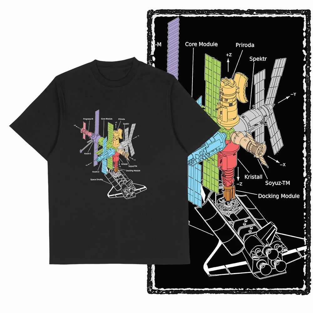 Coolmind SA 100% Cotton astronaut Graphic T shirt fo men Cool Moon print Big Size men tshirt BLACK men's novelty tee shirt