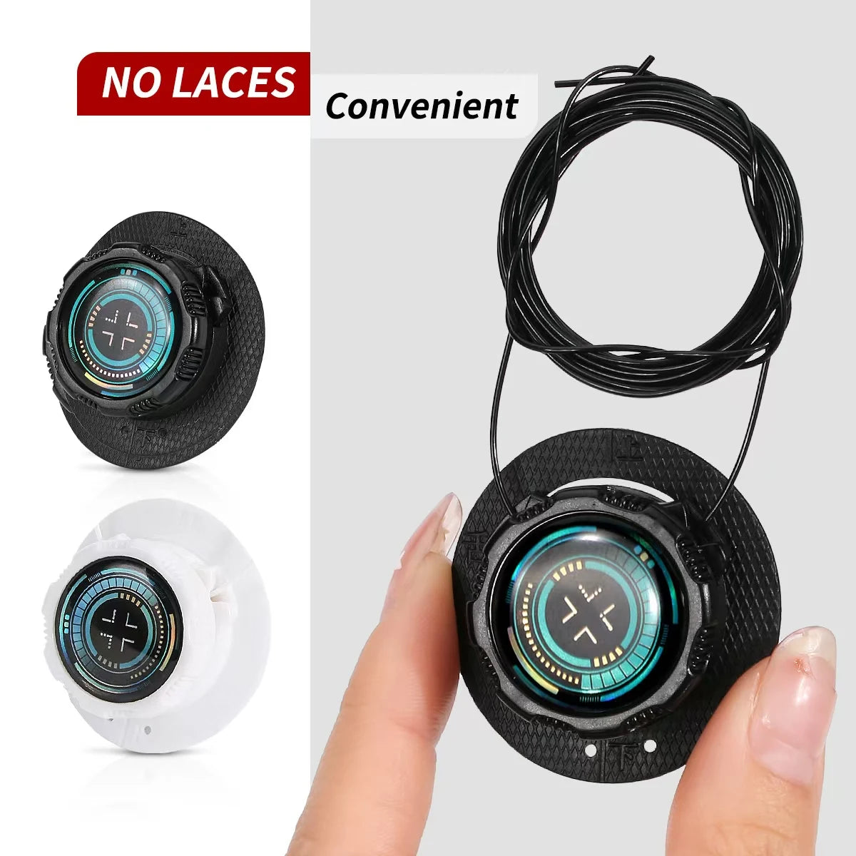 New model rotating shoe buckles, sports shoe accessories, lazy shoelaces without tying buckle, Men's and women's casual no LACES