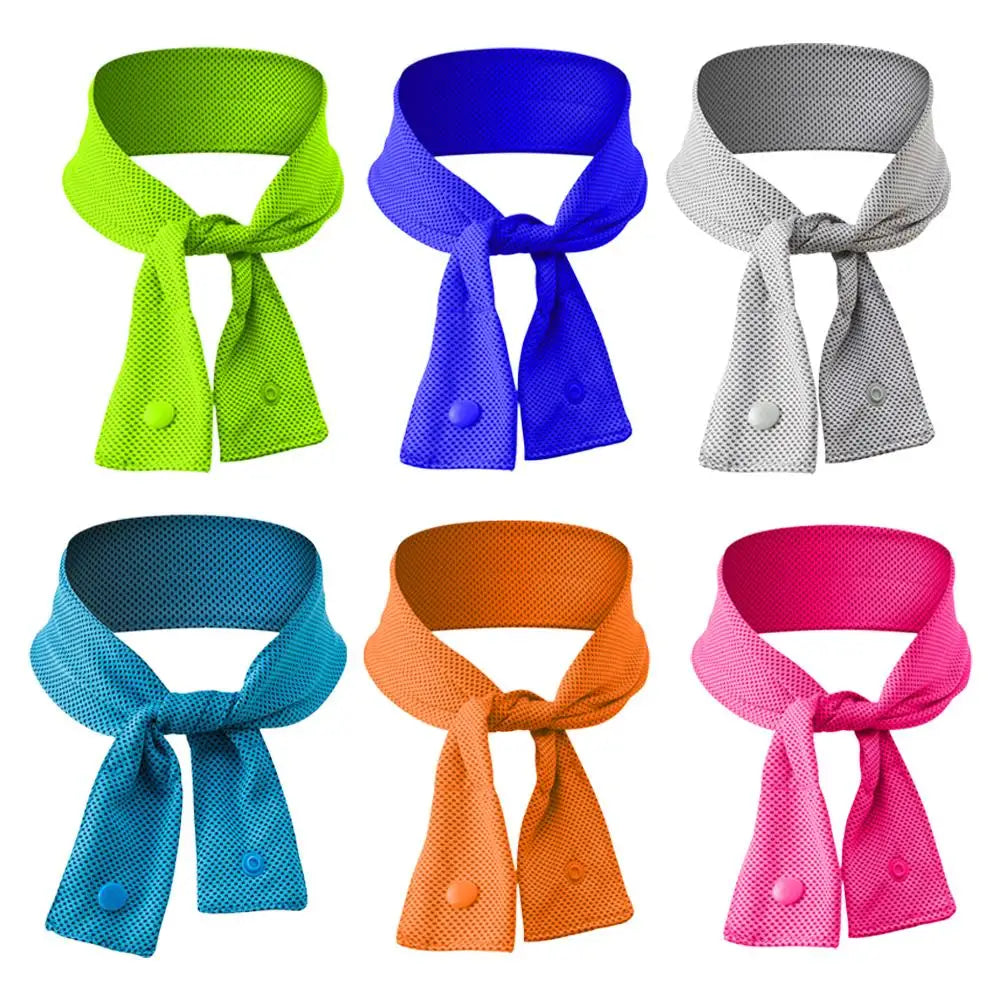 Summer Cooling Ice Scarf Quick Dry Sweat Absorb Cold Beach Towel Neck Wrap Breathable Reusable Outdoor Running Cycling Headscarf