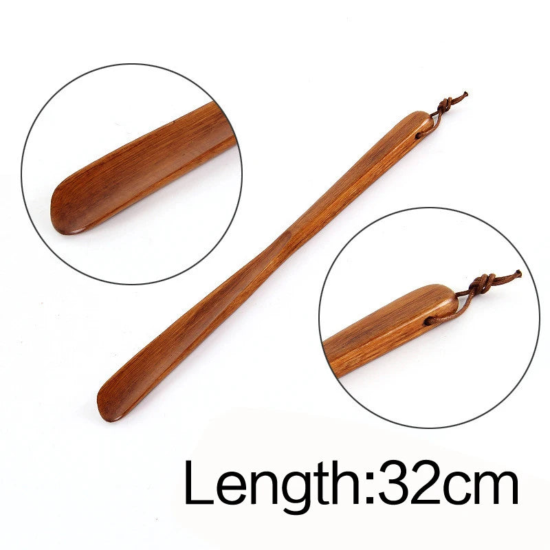 Professional Shoe Spoon Home Tools Durable Professional Wooden Shoe Horn Flexible Wood Long Handle Shoehorn Useful Shoe Lifter