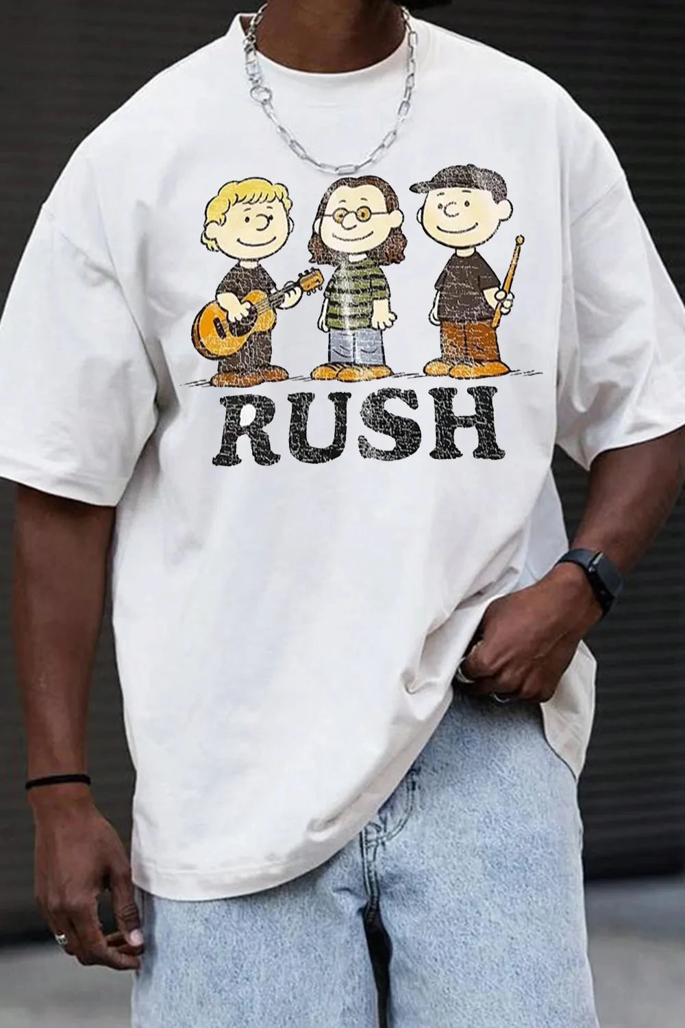 2026 Rush  Band TShirt Mens Womens Cotton Tees Summer Casual Short Sleeve Round Neck Clothing Loose Top Trend Unisex Tee