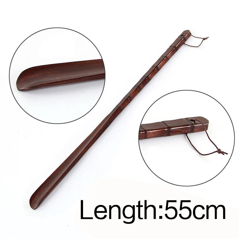 Professional Shoe Spoon Home Tools Durable Professional Wooden Shoe Horn Flexible Wood Long Handle Shoehorn Useful Shoe Lifter