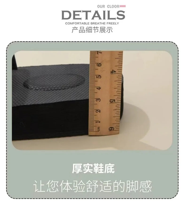 Men Casual Slippers Fashion Indoor Outdoor Beach Women White Sandals Increase Height Round Toe Non-Slip Unisex Zapatos Hombre