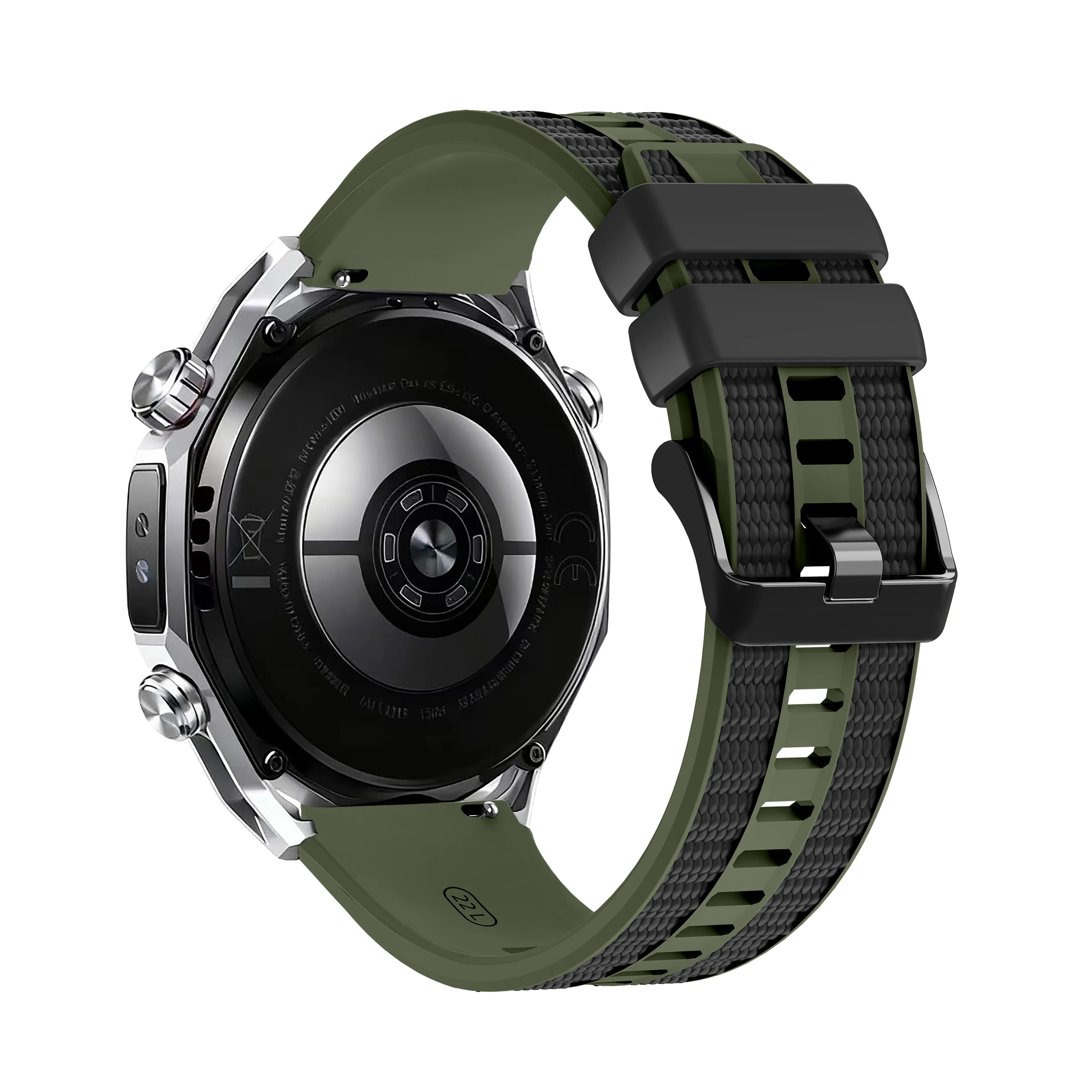Two-Tone Silicone Strap 22mm For Huawei Watch Ultimate 2 / GT 6 5 Pro 46mm / GT4 GT3 GT2 / Watch 5 4 3 Band Watchband Bracelet