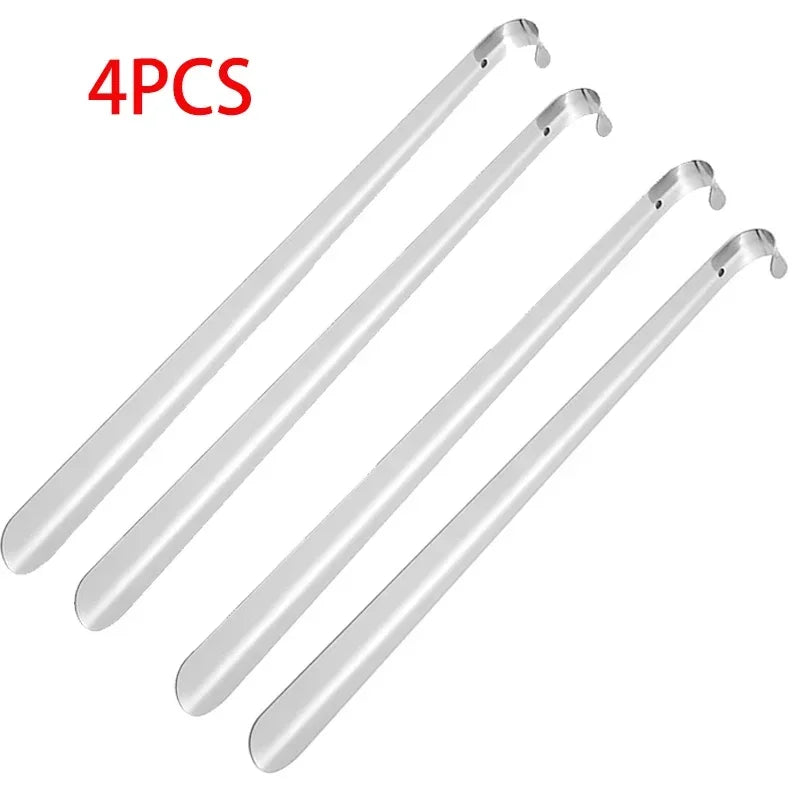 52cm Extra Long Stainless Steel Silver Metal Shoehorn Shoe Lifter Aid Slip-On Shoe Pulling Tool for Easy Shoe Removal