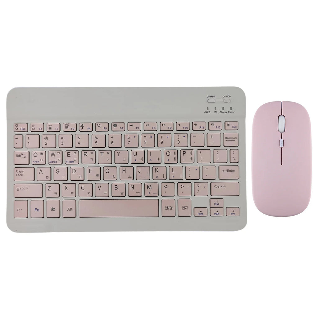 Bluetooth Wireless Keyboard Mouse Russian Spanish Korean For iPad Xiaomi MiPad Samsung Huawei MatePad Tablet Laptop IOS Android