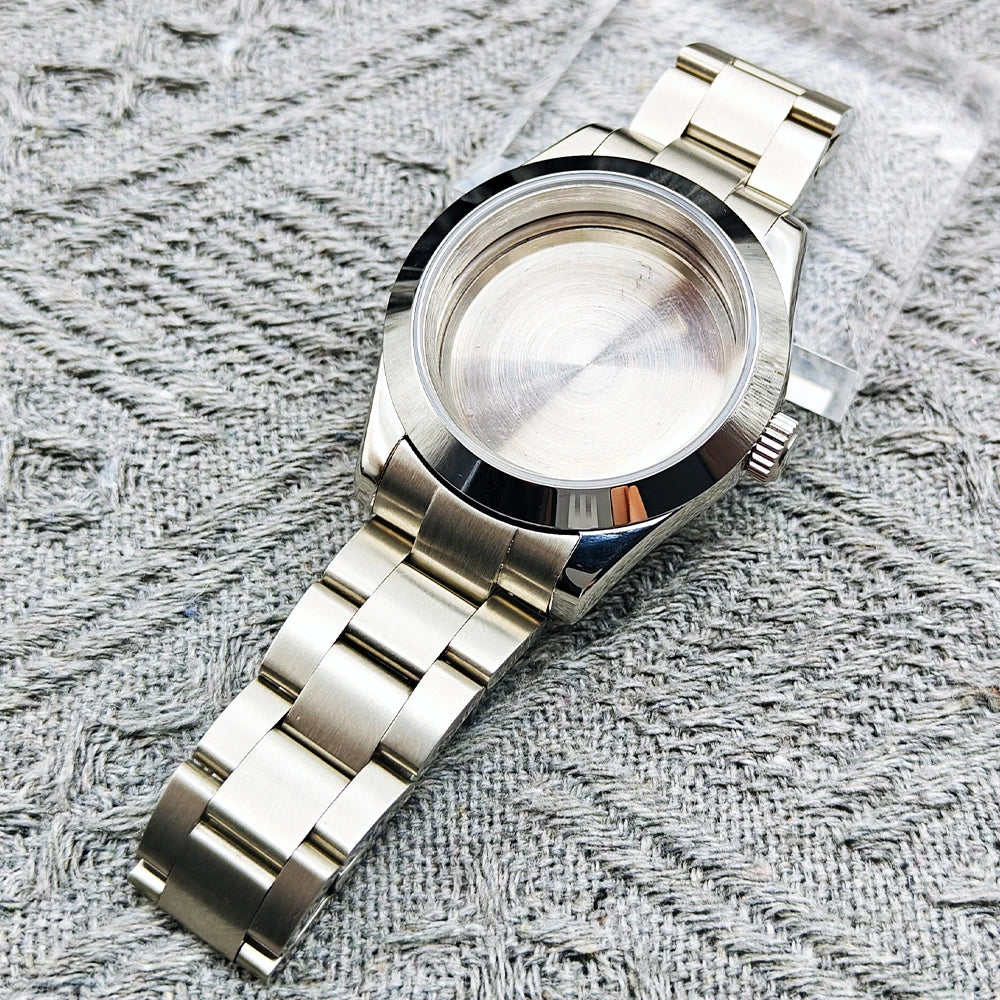 36/39/41mm NH35 36 38 Movement 904L Stainless Steel Constant Motion Case Watch Assembly Replacement Parts Oyster Strap