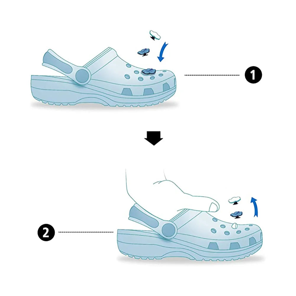 MESUCA 18pcs Halloween Cat Shoe Decorations Accessories Charms For Clogs Bogg Bag Bubble Slides Sandals