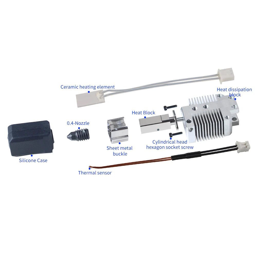 For SV08 Upgraded Hardened Steel Nozzle HotEnd Kit High Temperature Resistance WearPrevention For SV08 3D Printer