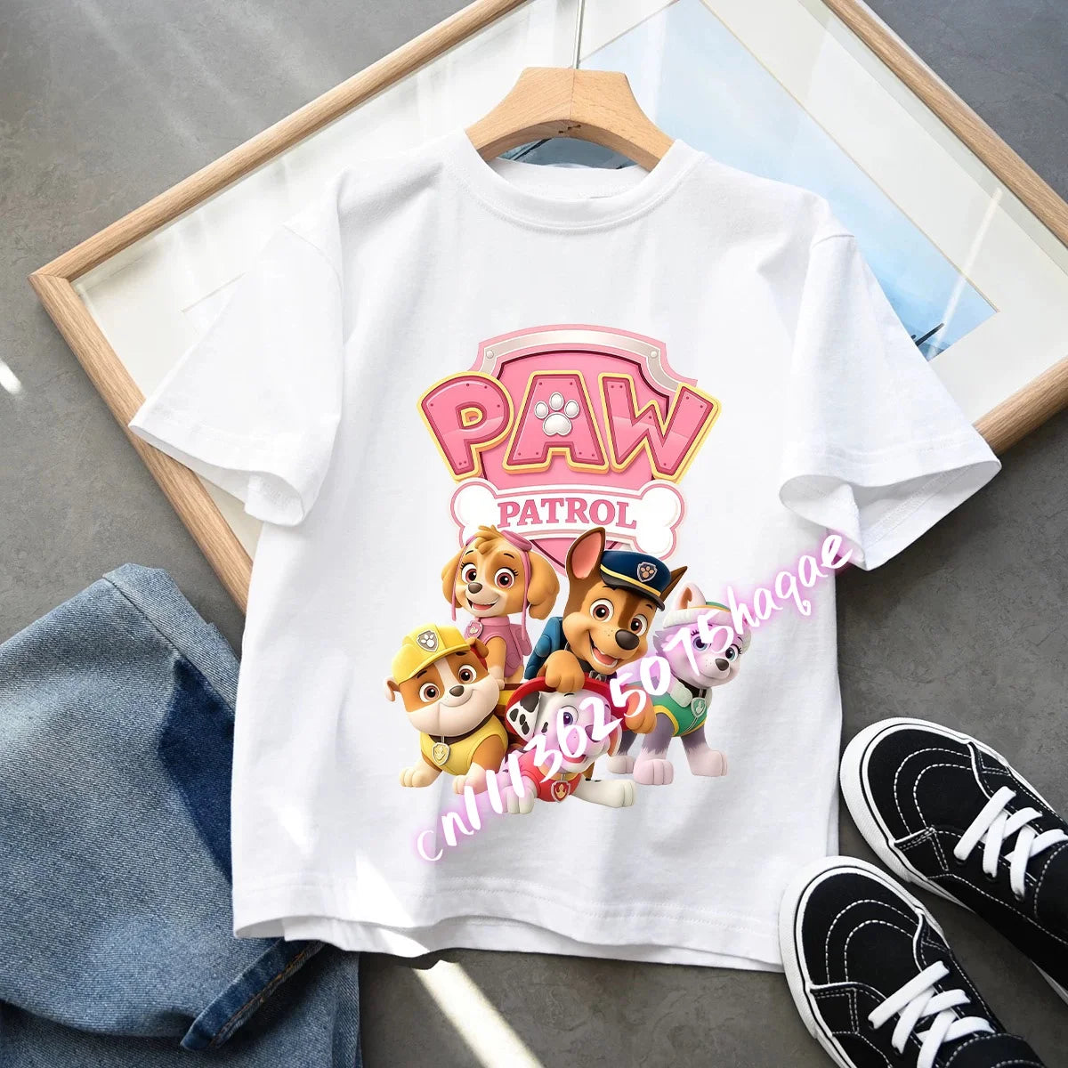 Summer PAW Patrol Children T-Shirts Cartoon Chase Skye Short Sleeves Top Tees Fashion Anime Girls Boys Shirts Kids Clothes Gift