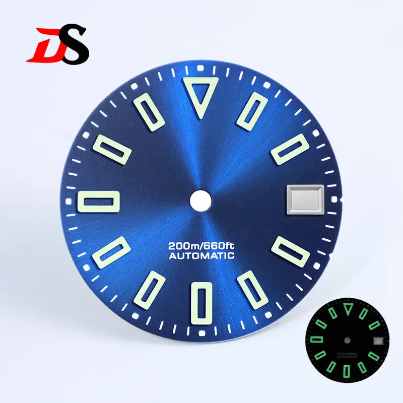 NH35 Dial Matte Dial Hollow Index 28.5mm BGW9 C3 Lume for NH35/NH34 Movement Custom Logo Watch Accessories