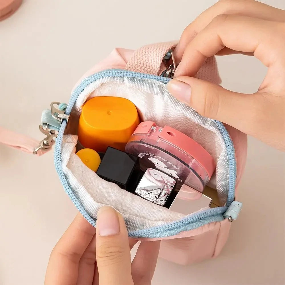 Portable Small Sanitary Napkin Storage Bag Macaron Travel Toiletry Cosmetic Case Makeup Organizer Versatile