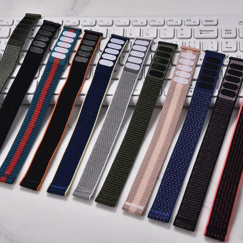20mm 22mm Quick Release Hook Loop Elastic Sailcloth Nylon Watch Strap Adjustable Comfortable Universal Replacement Watchbands
