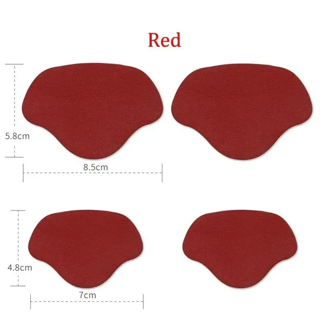 4Pcs Sneaker Heel Repair Pad Adjustable Size Wear-resistant Footbed Invisible Heel Repair Pad Repair Shoe Hole Pad Back Sticker