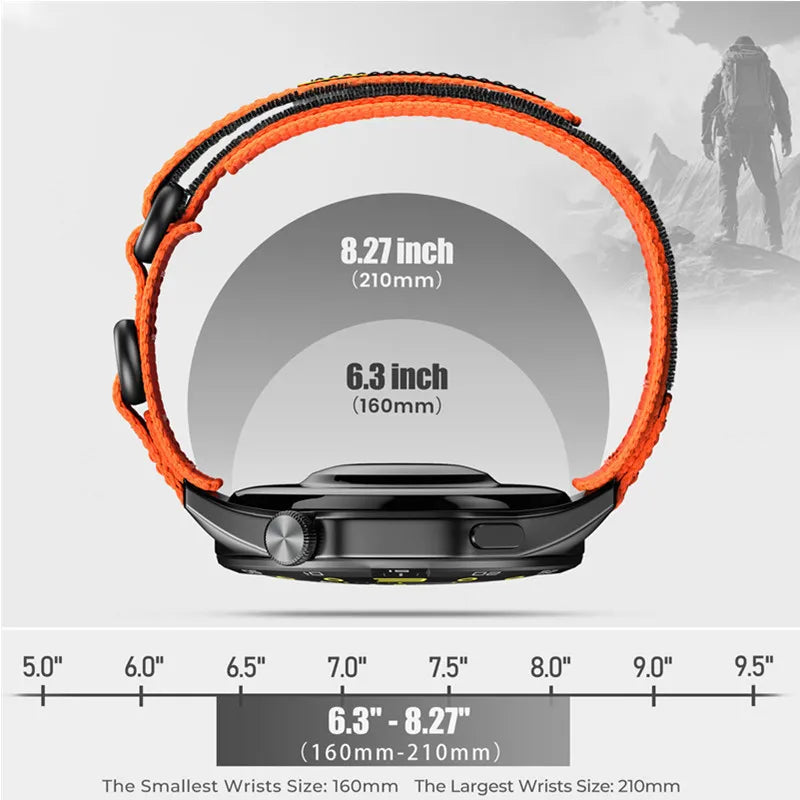 22mm Hook and Loop Nylon Strap For Xiaomi Watch 5 / S4 Sport / S3 / S2 / S1 Pro Sports Wrist Band Bracelet Accessories