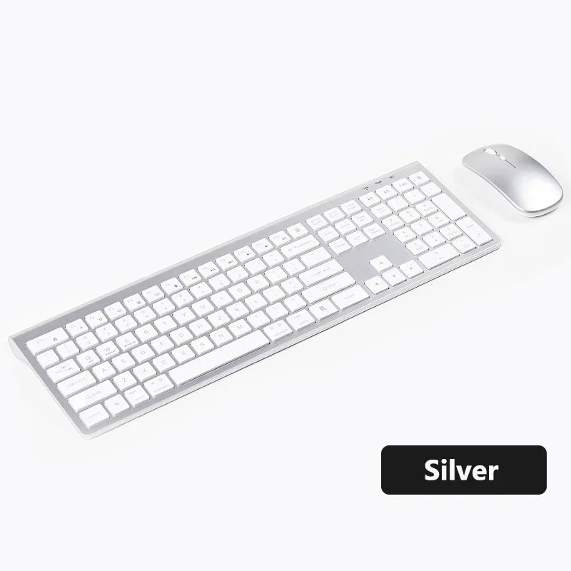 Bluetooth Keyboard Three-mode 2.4G Wireless Keyboard and Mouse Combo Multi-Device Rechargeable Keyboards for IOS/Android/Windows