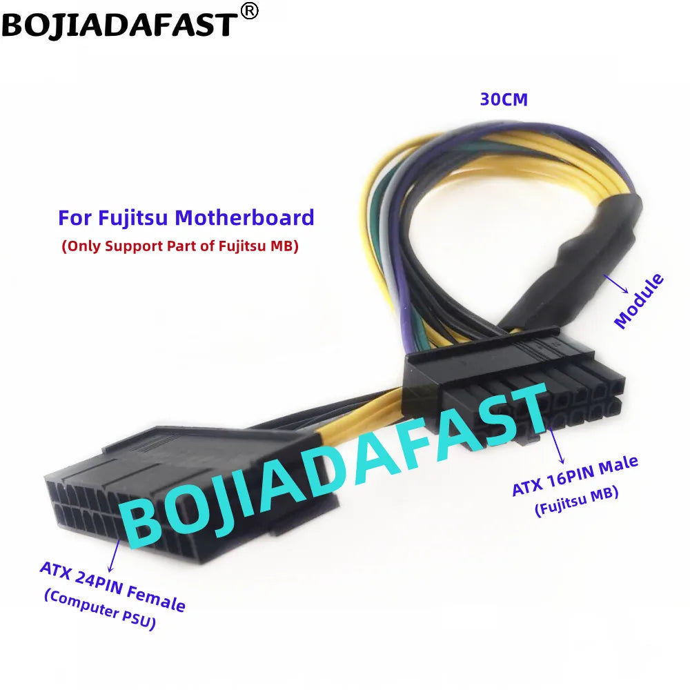 ATX 24Pin to Motherboard 16Pin Adapter Power Cable 30CM for Fujitsu MB Esprimo D756 D956 E720 E920 P720 P556 P900 P920