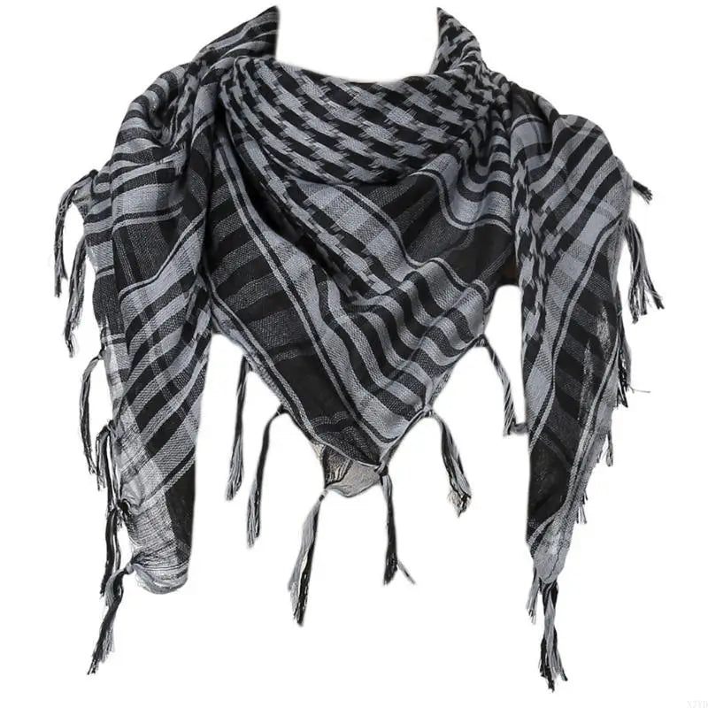 N7YD Desert Shemagh Scarf Soft Fringed Arab Headscarf Unisex Keffiyeh Bandana Unisex Headwrap Arabian Scarf Head Covering