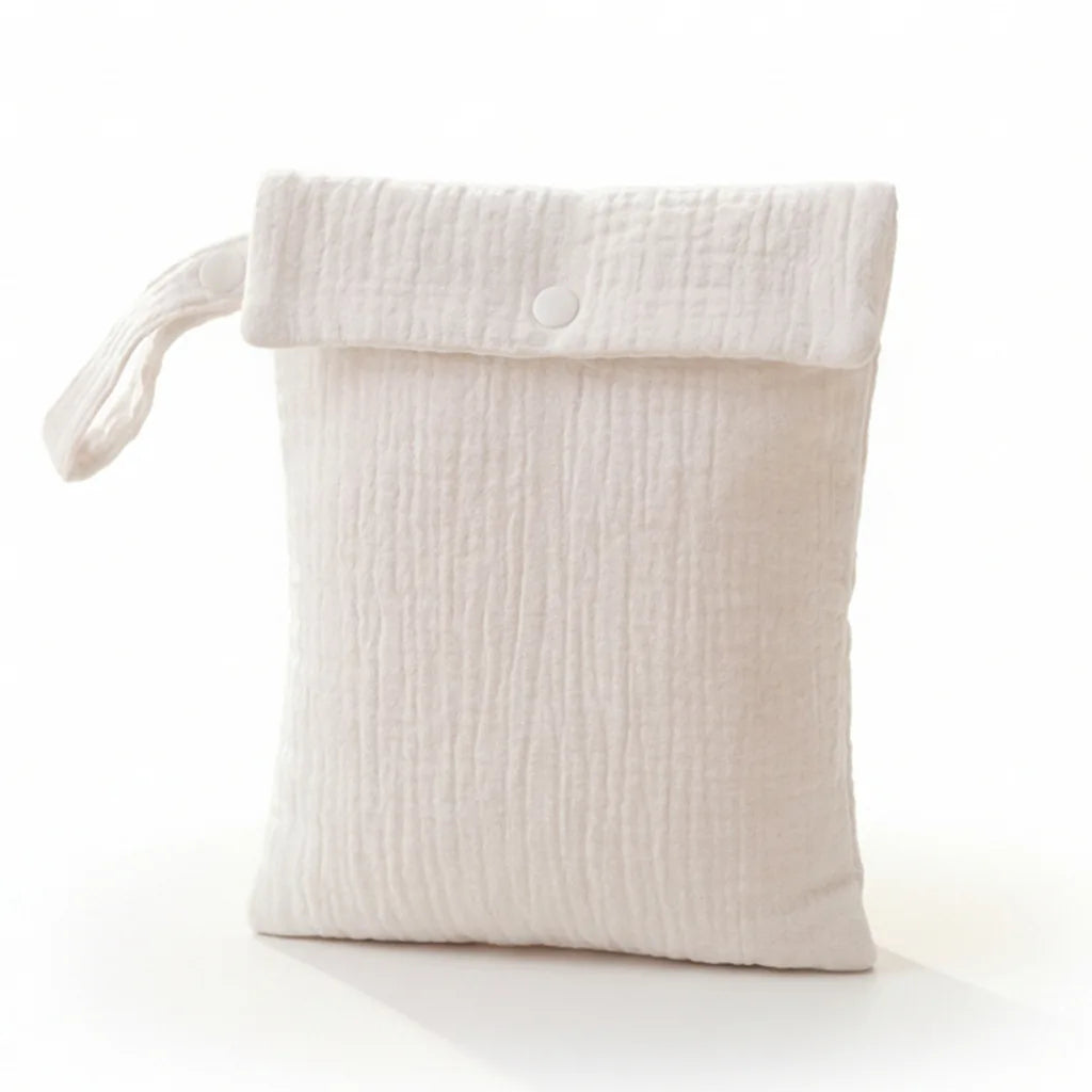 Baby Diaper Bag Muslin Cotton Gauze Wet Bag Portable Travel Hanging Organizer Pouch Infant Toddler Mommy Cosmetic Bag Best