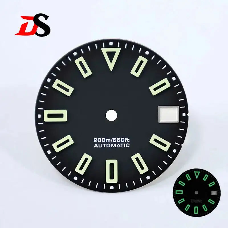 NH35 Dial Matte Dial Hollow Index 28.5mm BGW9 C3 Lume for NH35/NH34 Movement Custom Logo Watch Accessories