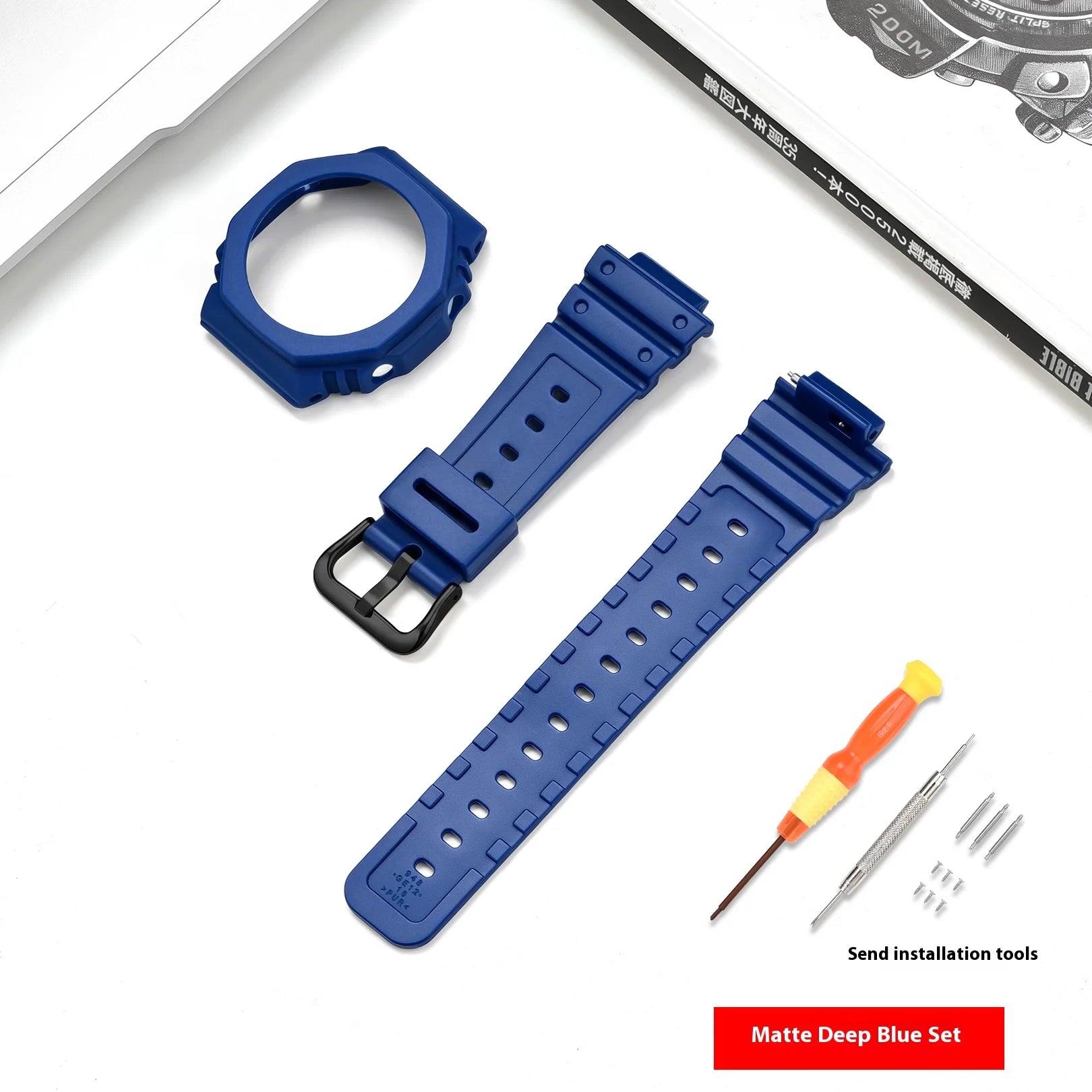 Case + Strap for Casio G-SHOCK GA-2100 GA-2110 Transparent Rubber Resin Watch Band Modified Quick Release Wrist Bracelet Shell