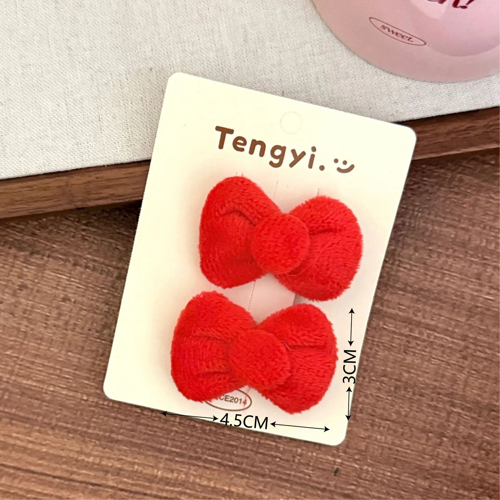 2/8 Pcs Cute Plush Tie Hair Clip Set with Side Clips for Student Decoration and Broken Hair Clips