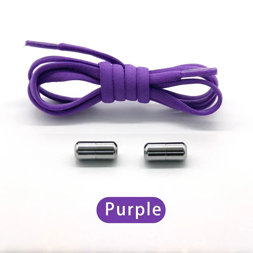 Elastic No Tie Shoelaces Semicircle Shoe Laces for Kids and Adult Sneakers Shoelace Quick Lazy Metal Lock Laces Shoe Strings