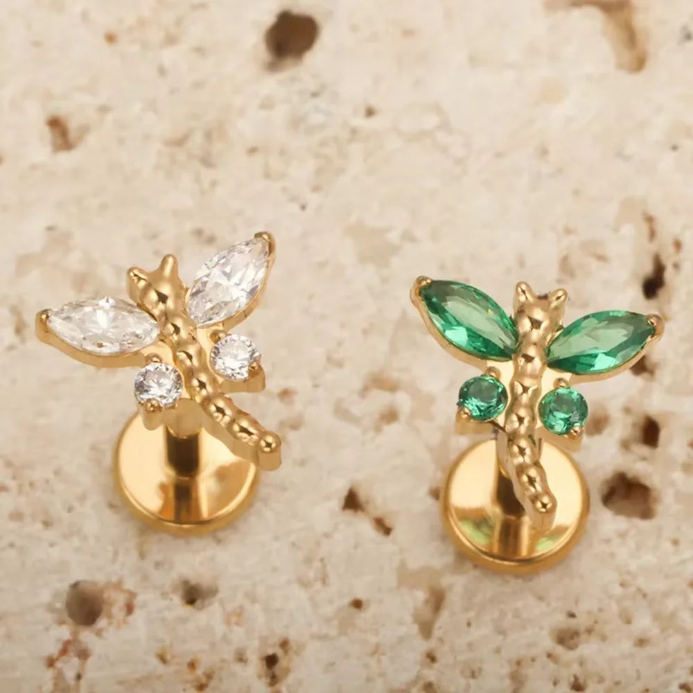 PUTITUP F136 Titanium Alloy Classic Luxury Combination Ear Studs Fashionable Ear Cartilage Lip Studs Body Piercing Jewelry