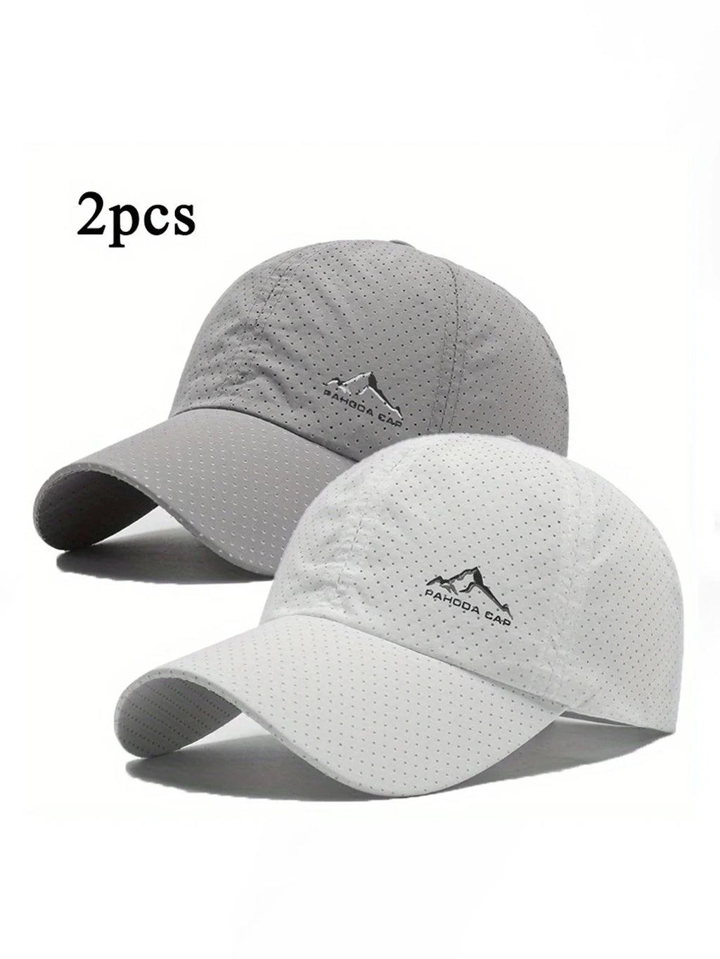 2pcs Sports Baseball Cap, Snow Mountain Print, Quick-drying, Spring Summer Leisure, D Suitable for Both Men and Women