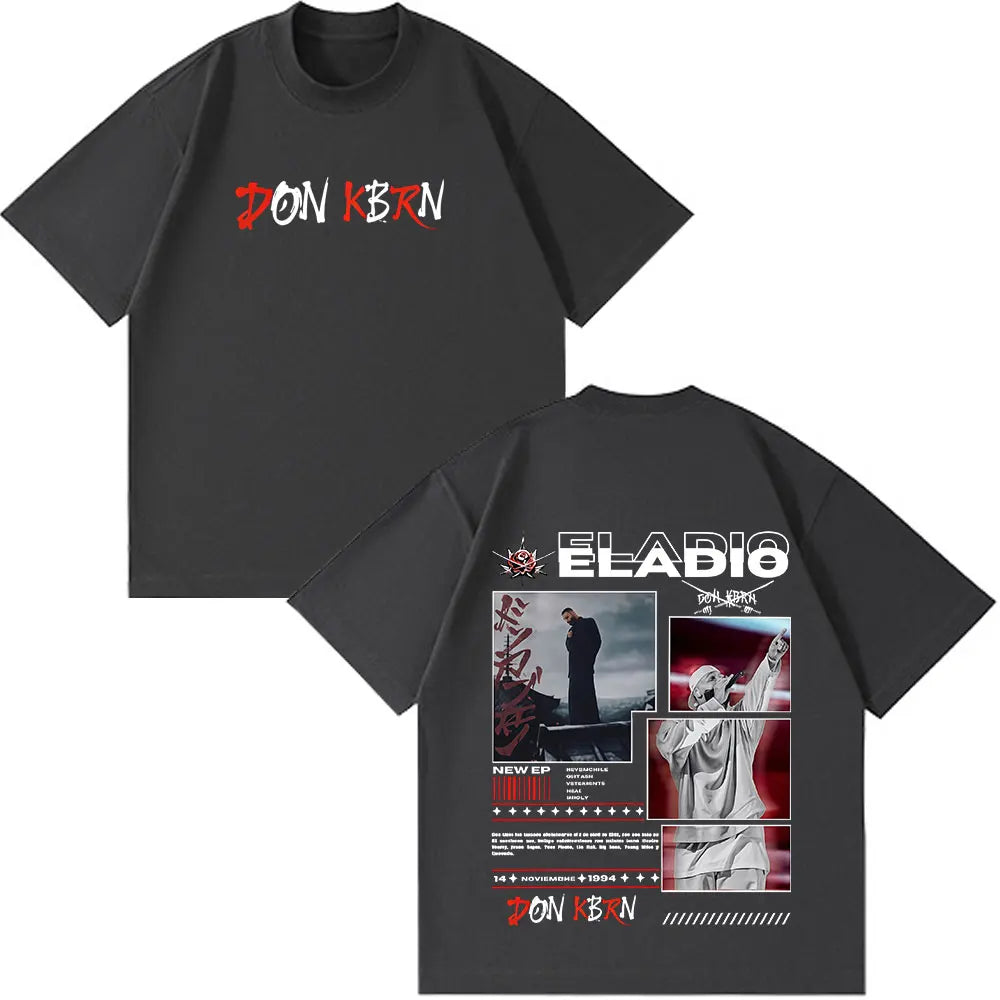Eladio Carrion DON KBRN 2025 Album Graphic T-shirts Men Women Clothing Fashion Hip Hop Tshirt Casual Cotton Short Sleeve T-shirt
