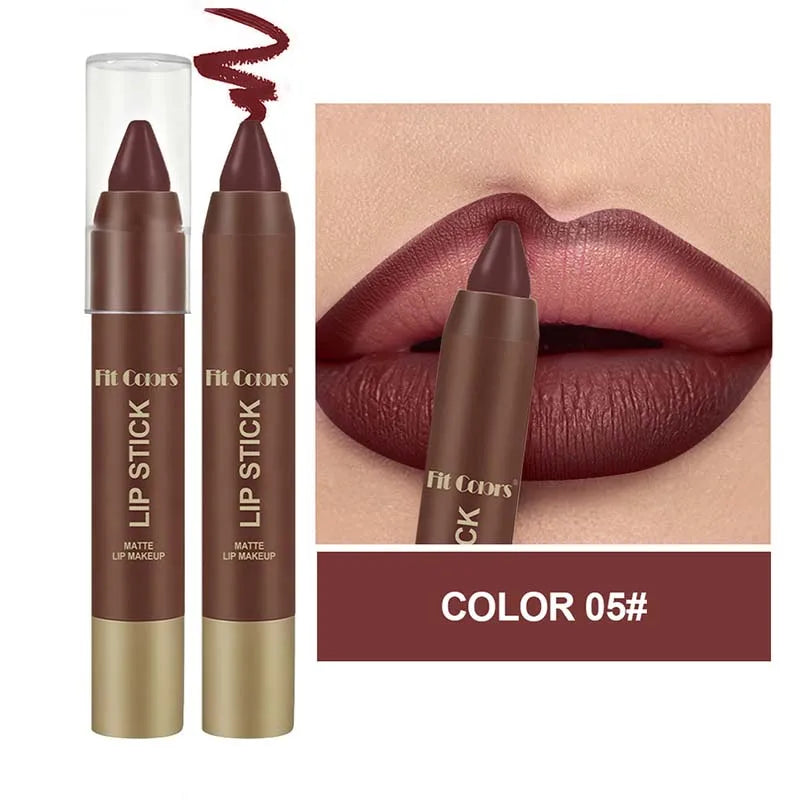 Matte Lipstick Makeup Velvet Lip Liner Crayon Sexy Brown Red Chocolate Tint Lipstick Lip Contouring Lipliner Outline Cosmetic
