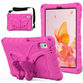 For Lenovo Tab M9 Case Butterfly Kickstand EVA Tablet Cover with Shoulder Strap - Mint Green