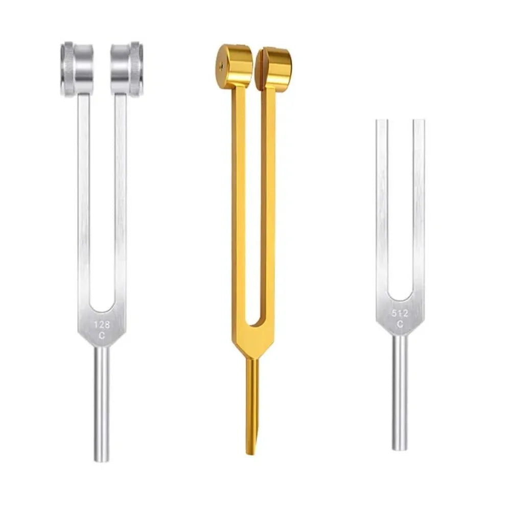 128 /512Hz Chakra Healing MassageTuning Fork Set,Aluminum Alloy Tuning Forks Used for Sound Therapy Yoga Meditation Accessory