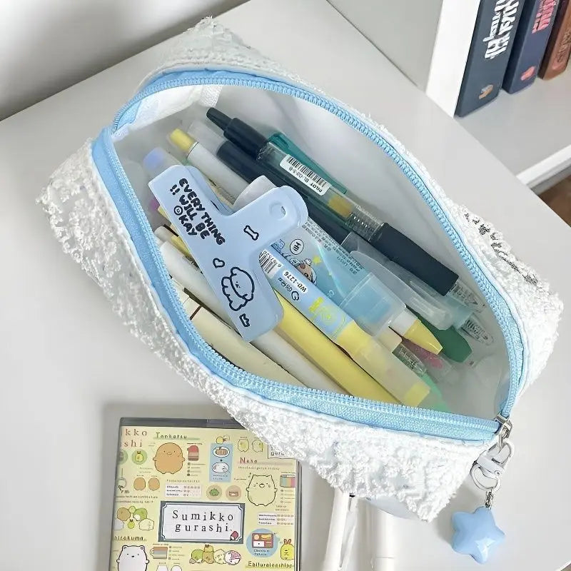 Miffy Kawaii Large capacity pencil case student stationery bag cartoon makeup storage bag Cute Gift Toy