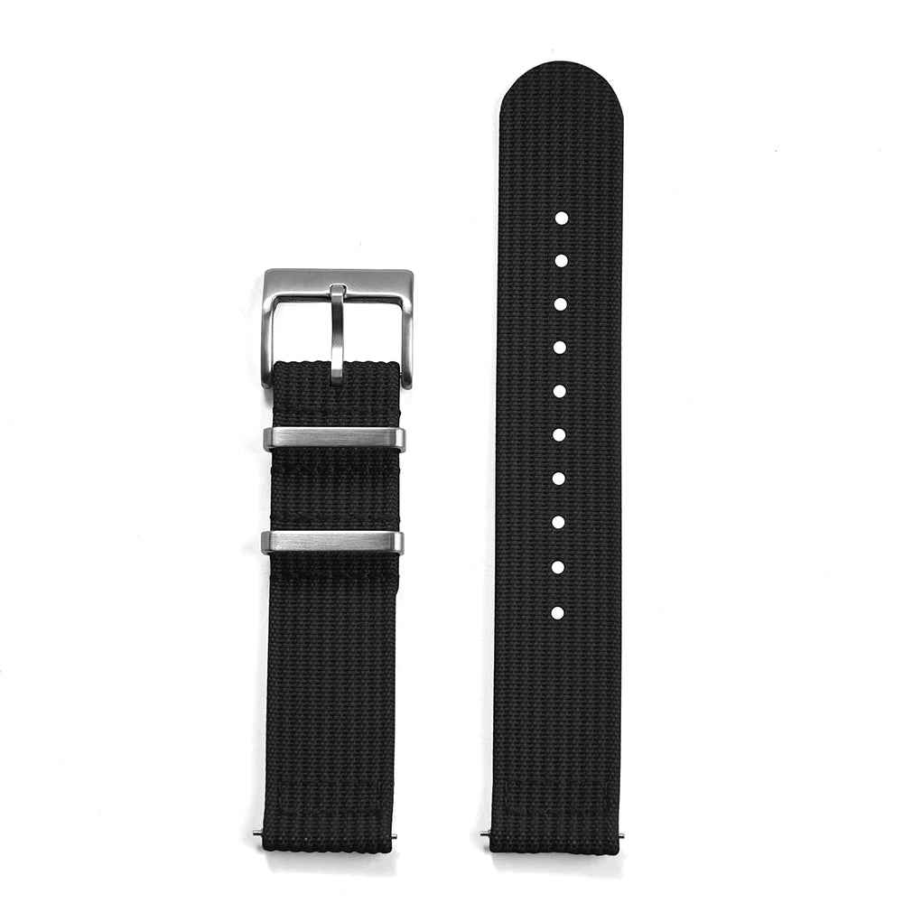 MZDTIMK Sailcloth Nylon Ribbed Strap 18mm 20mm 22mm New Design Quick Release Military Ribbed Nylon Watch Bands
