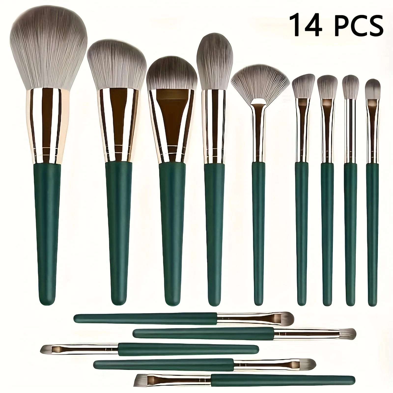 14pcs Soft Makeup Brush Set, Foundation Brush Loose Powder Eyeshadow Brushes, Complete Makeup Tool Set for Beginners And Profess