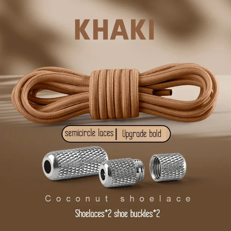 New Elastic Laces Sneakers Tennis Round Shoe laces Without ties Kids Adult Rubber Bands No Tie Shoelace Shoe Accessories